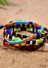 Boho Necklace, Tila Bead Choker with Bracelet, Color of Life